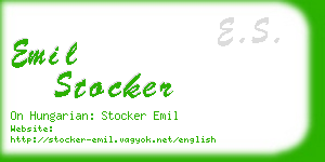 emil stocker business card